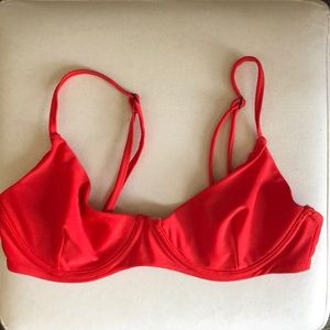 Red Blackbough Bikini Top